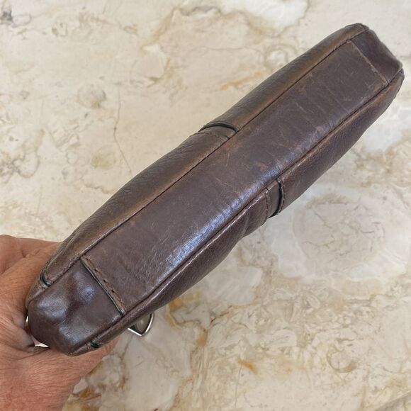 Fossil Brown Leather Clutch Wristlet Bag - Picture 3 of 9